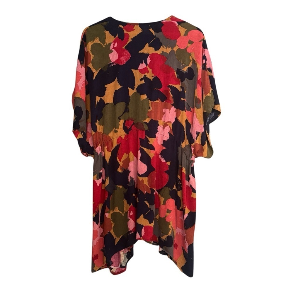Boho Floral Print Kimono – Lightweight Flowy Open Front - Picture 2 of 8